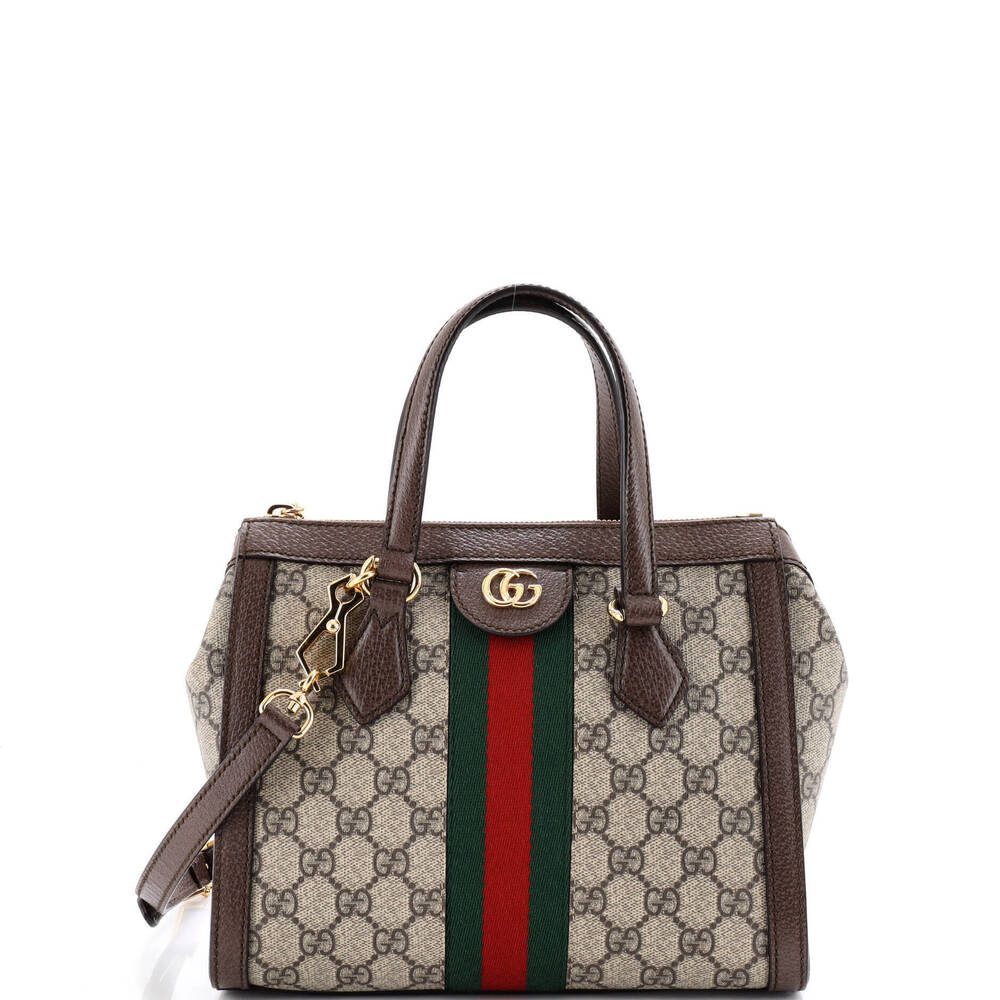 Gucci Small Ophidia Top Handle Tote GG Coated Canvas